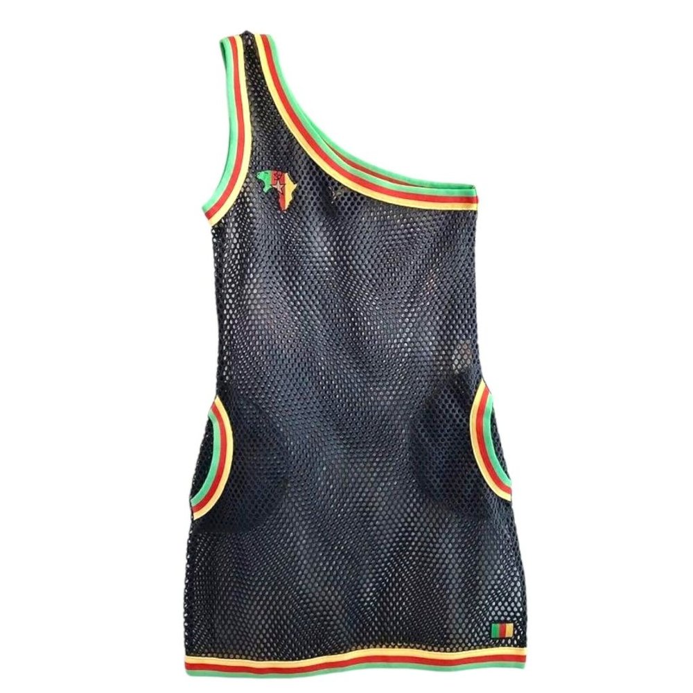 NWT Puma Mini Molticolor Dress Pockets Mesh Cover-up South Africa SZ M Rare